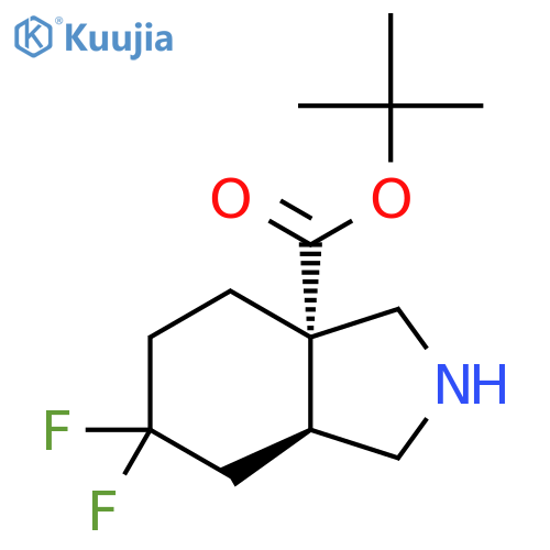 rac-tert-butyl (3aR,7aR)-6,6-difluoro-octahydro-1H-isoindole-3a-carboxylate structure