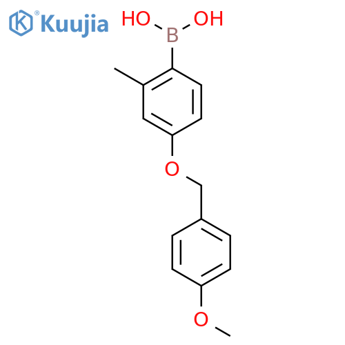 (4-((4-MethoxybenZyl)oxy)-2-methylphenyl)boronic acid structure