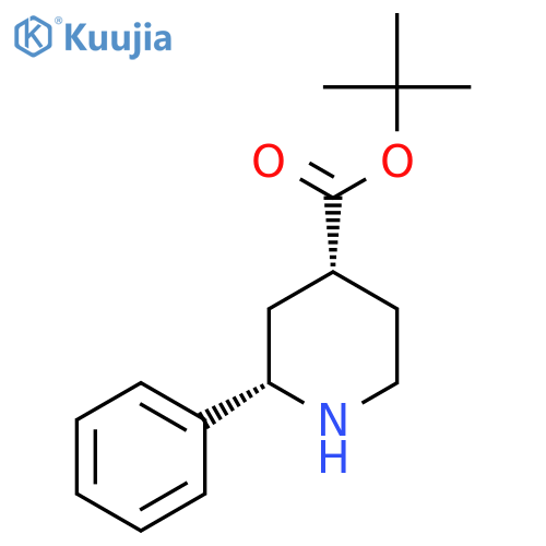 rac-tert-butyl (2R,4S)-2-phenylpiperidine-4-carboxylate structure
