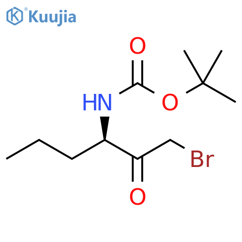 tert-butyl N-[(3R)-1-bromo-2-oxohexan-3-yl]carbamate structure
