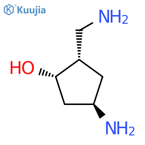 rac-(1R,2R,4S)-4-amino-2-(aminomethyl)cyclopentan-1-ol structure