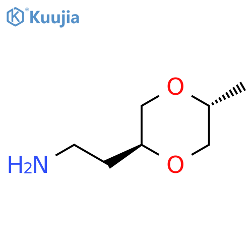 rac-2-(2R,5S)-5-methyl-1,4-dioxan-2-ylethan-1-amine structure
