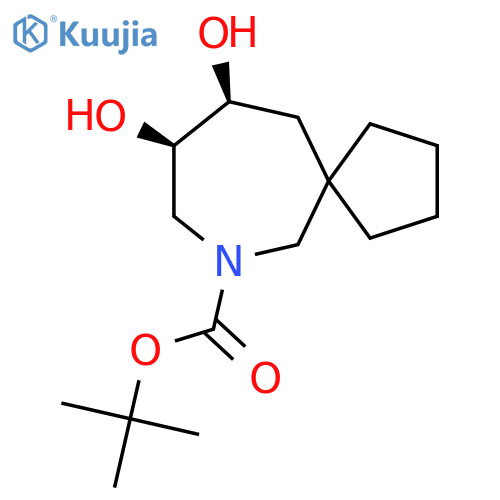 rac-tert-butyl (9R,10S)-9,10-dihydroxy-7-azaspiro4.6undecane-7-carboxylate structure