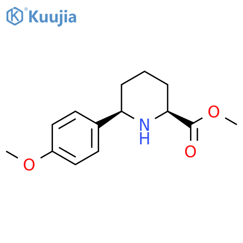 rac-methyl (2R,6S)-6-(4-methoxyphenyl)piperidine-2-carboxylate structure