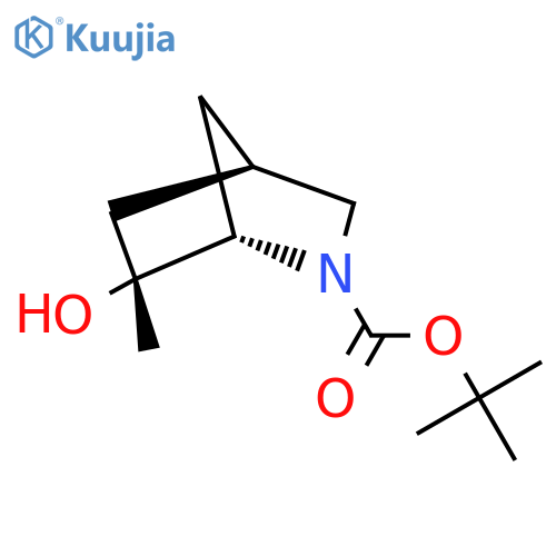rac-tert-butyl (1R,4S,6S)-6-hydroxy-6-methyl-2-azabicyclo2.2.1heptane-2-carboxylate structure