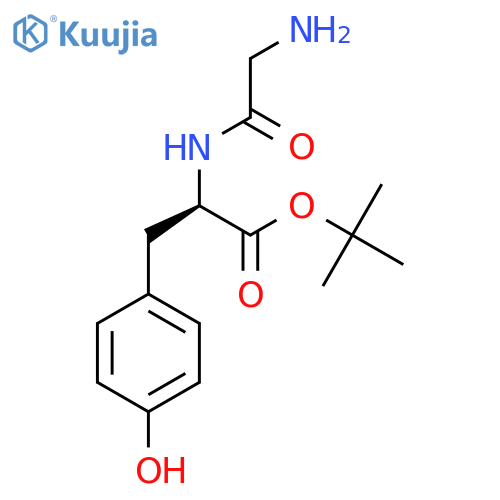 tert-butyl (2R)-2-(2-aminoacetamido)-3-(4-hydroxyphenyl)propanoate structure