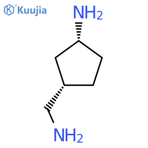 (1R,3S)-3-(aminomethyl)cyclopentan-1-amine structure