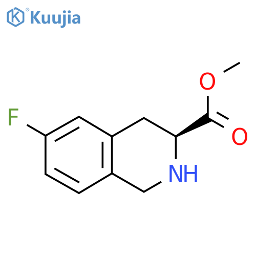methyl (3S)-6-fluoro-1,2,3,4-tetrahydroisoquinoline-3-carboxylate structure