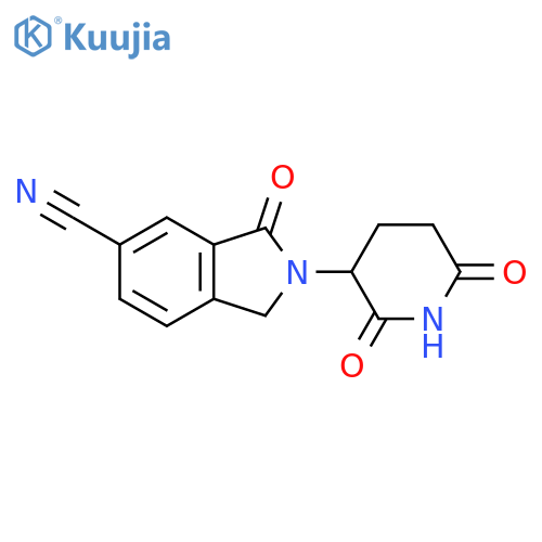 1H-Isoindole-5-carbonitrile, 2-(2,6-dioxo-3-piperidinyl)-2,3-dihydro-3-oxo- structure
