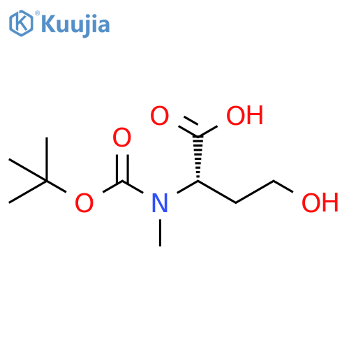 (2S)-2-{(tert-butoxy)carbonyl(methyl)amino}-4-hydroxybutanoic acid structure