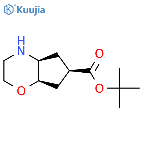 rac-tert-butyl (4aR,6S,7aS)-octahydrocyclopentab1,4oxazine-6-carboxylate structure