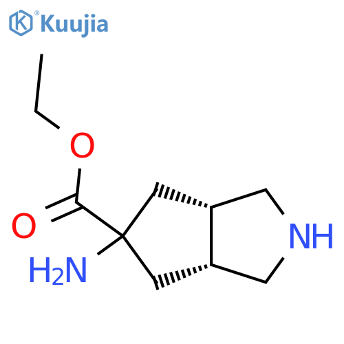 ethyl (3aR,6aS)-5-amino-octahydrocyclopentacpyrrole-5-carboxylate structure