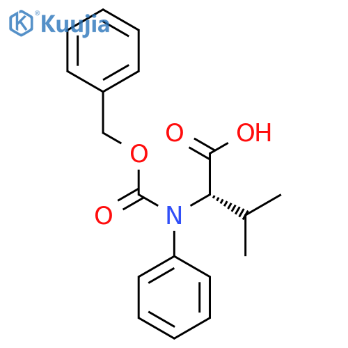 (2S)-2-{(benzyloxy)carbonyl(phenyl)amino}-3-methylbutanoic acid structure