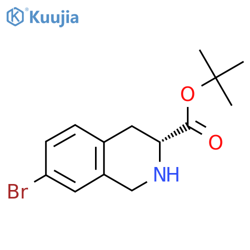 tert-butyl (3R)-7-bromo-1,2,3,4-tetrahydroisoquinoline-3-carboxylate structure