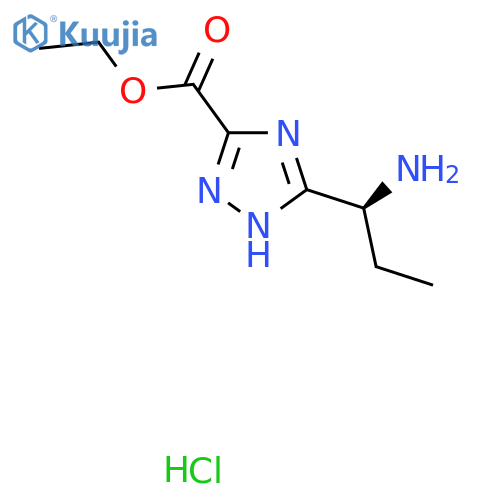 ethyl 3-(1S)-1-aminopropyl-1H-1,2,4-triazole-5-carboxylate hydrochloride structure