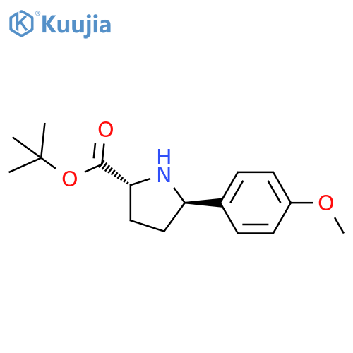 tert-butyl (2R,5R)-5-(4-methoxyphenyl)pyrrolidine-2-carboxylate structure