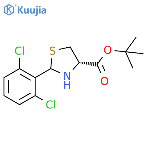 tert-butyl (4S)-2-(2,6-dichlorophenyl)-1,3-thiazolidine-4-carboxylate structure