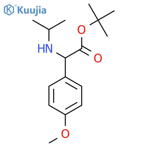 tert-butyl 2-(4-methoxyphenyl)-2-(propan-2-yl)aminoacetate structure