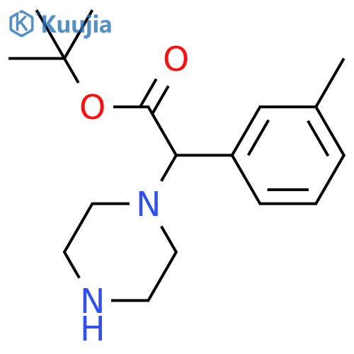 Tert-butyl 2-(3-methylphenyl)-2-(piperazin-1-yl)acetate structure