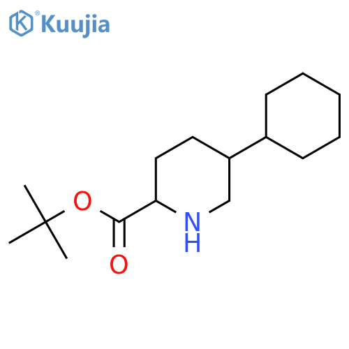 Tert-butyl 5-cyclohexylpiperidine-2-carboxylate structure