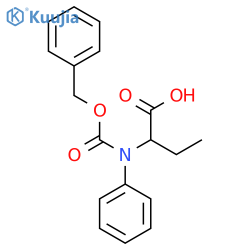2-{[(Benzyloxy)carbonyl](phenyl)amino}butanoic acid structure