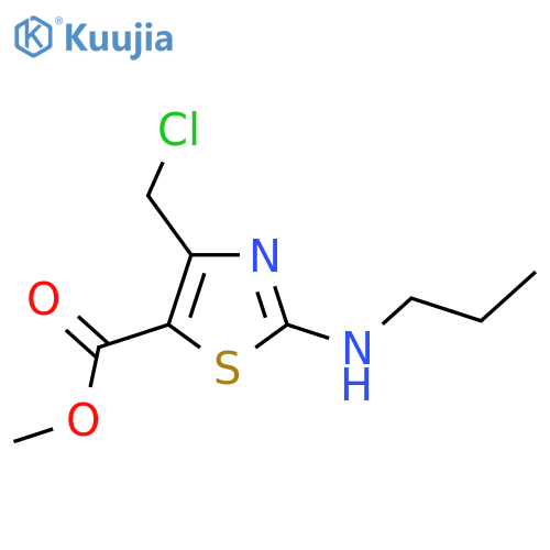 Methyl 4-(chloromethyl)-2-(propylamino)-1,3-thiazole-5-carboxylate structure