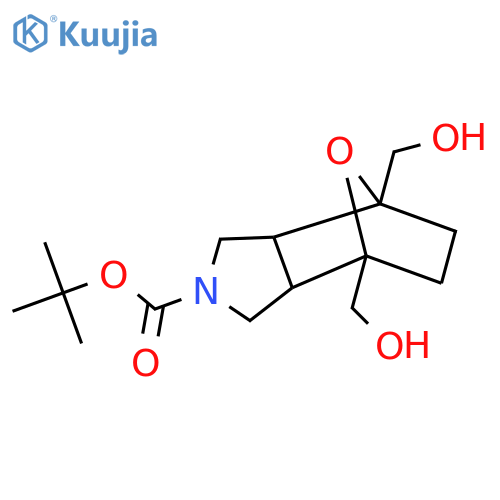 Tert-butyl 1,7-bis(hydroxymethyl)-10-oxa-4-azatricyclo[5.2.1.0,2,6]decane-4-carboxylate structure