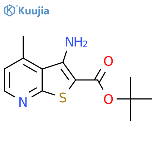 tert-butyl 3-amino-4-methylthieno2,3-bpyridine-2-carboxylate structure