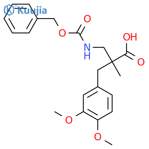 3-{(benzyloxy)carbonylamino}-2-(3,4-dimethoxyphenyl)methyl-2-methylpropanoic acid structure