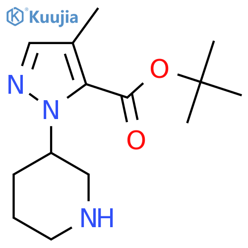 tert-butyl 4-methyl-1-(piperidin-3-yl)-1H-pyrazole-5-carboxylate structure