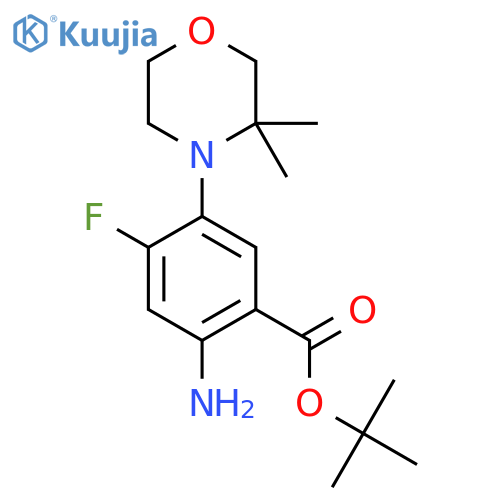 Tert-butyl 2-amino-5-(3,3-dimethylmorpholin-4-yl)-4-fluorobenzoate structure