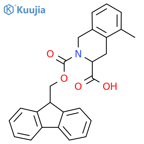 2-{(9H-fluoren-9-yl)methoxycarbonyl}-5-methyl-1,2,3,4-tetrahydroisoquinoline-3-carboxylic acid structure