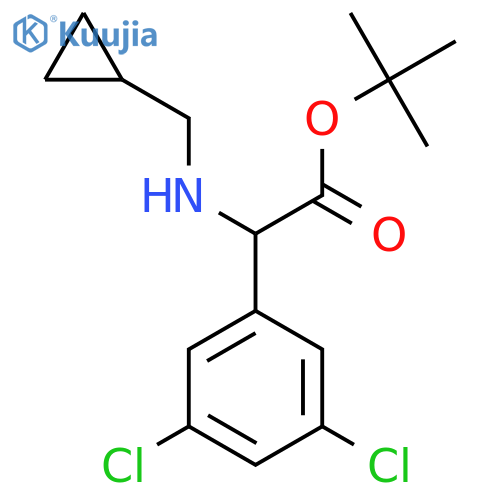 tert-butyl 2-(cyclopropylmethyl)amino-2-(3,5-dichlorophenyl)acetate structure