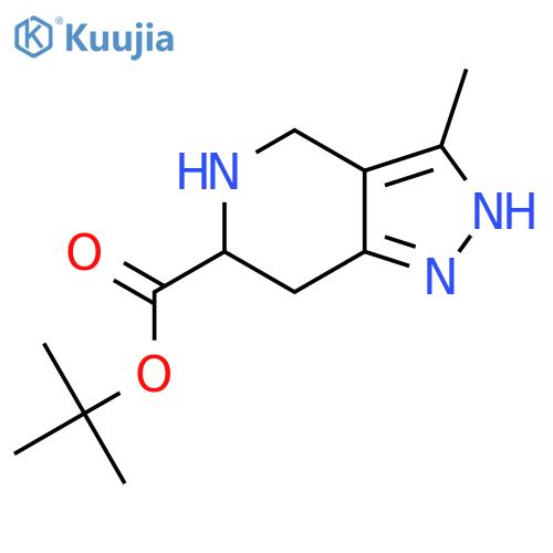 tert-butyl 3-methyl-2H,4H,5H,6H,7H-pyrazolo4,3-cpyridine-6-carboxylate structure