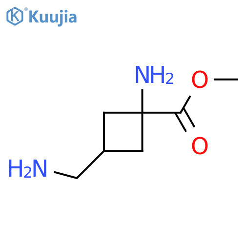 Methyl 1-amino-3-(aminomethyl)cyclobutane-1-carboxylate structure
