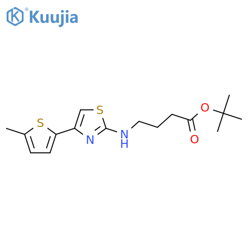 tert-butyl 4-{4-(5-methylthiophen-2-yl)-1,3-thiazol-2-ylamino}butanoate structure