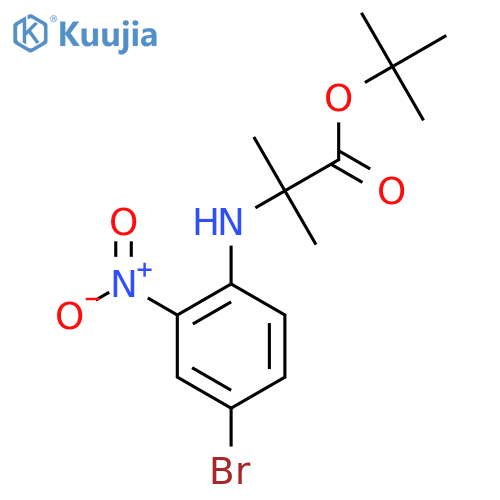 tert-butyl 2-(4-bromo-2-nitrophenyl)amino-2-methylpropanoate structure