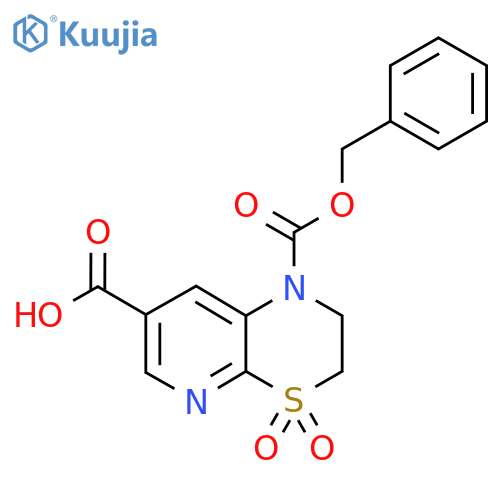 1-(benzyloxy)carbonyl-4,4-dioxo-1H,2H,3H-4lambda6-pyrido2,3-b1,4thiazine-7-carboxylic acid structure