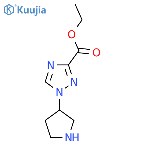 ethyl 1-(pyrrolidin-3-yl)-1H-1,2,4-triazole-3-carboxylate structure