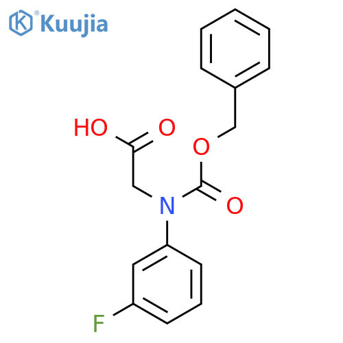 2-{[(Benzyloxy)carbonyl](3-fluorophenyl)amino}acetic acid structure