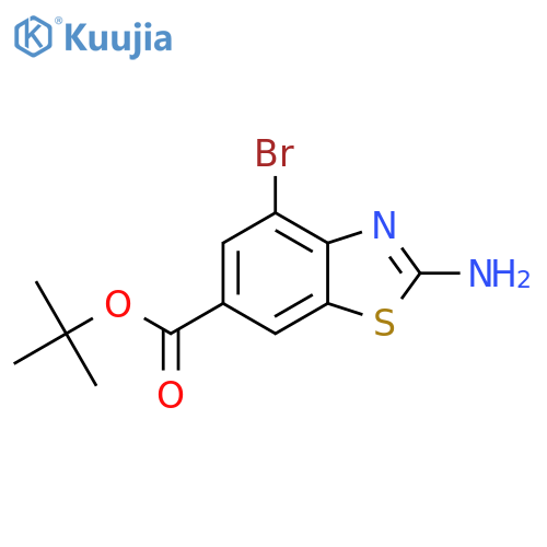 Tert-butyl 2-amino-4-bromo-1,3-benzothiazole-6-carboxylate structure
