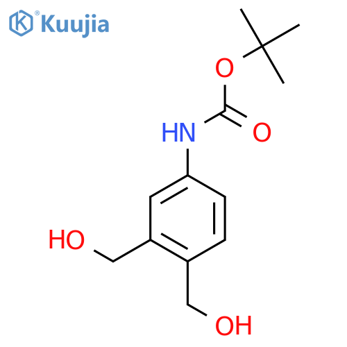 tert-butyl N-3,4-bis(hydroxymethyl)phenylcarbamate structure