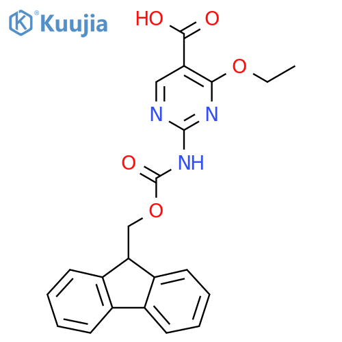 4-ethoxy-2-({(9H-fluoren-9-yl)methoxycarbonyl}amino)pyrimidine-5-carboxylic acid structure