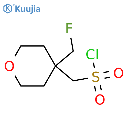 4-(fluoromethyl)oxan-4-ylmethanesulfonyl chloride structure