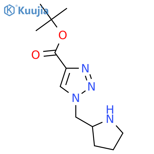 tert-butyl 1-(pyrrolidin-2-yl)methyl-1H-1,2,3-triazole-4-carboxylate structure