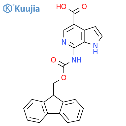 7-({(9H-fluoren-9-yl)methoxycarbonyl}amino)-1H-pyrrolo2,3-cpyridine-4-carboxylic acid structure
