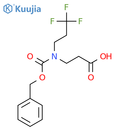 3-{(benzyloxy)carbonyl(3,3,3-trifluoropropyl)amino}propanoic acid structure