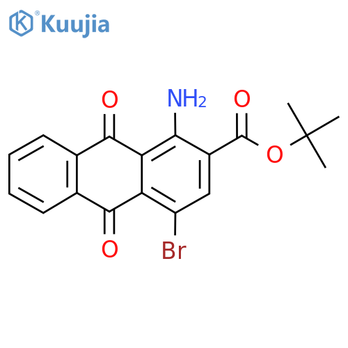 Tert-butyl 1-amino-4-bromo-9,10-dioxo-9,10-dihydroanthracene-2-carboxylate structure