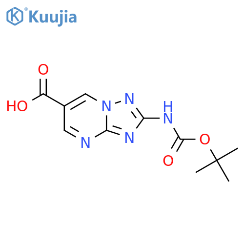 2-{(tert-butoxy)carbonylamino}-1,2,4triazolo1,5-apyrimidine-6-carboxylic acid structure