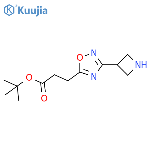tert-butyl 3-3-(azetidin-3-yl)-1,2,4-oxadiazol-5-ylpropanoate structure